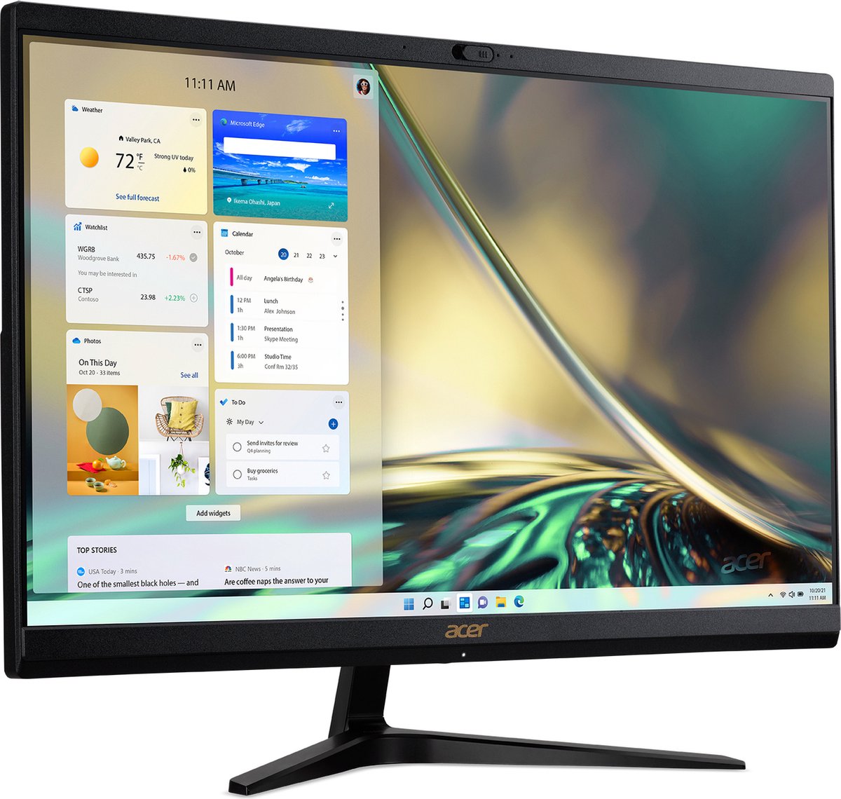 Acer Aspire C24-1700 I5216 NL- QWERTY - 23.8FHD IPS - Zwart