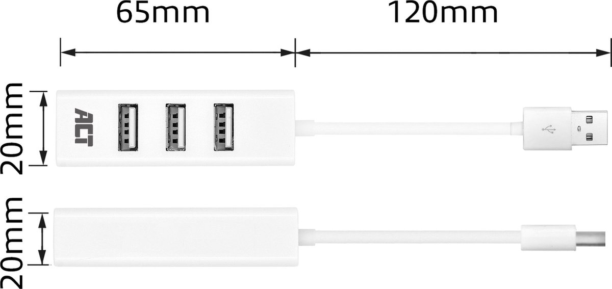 Eminent USB 2.0 Hub mini 4 port white