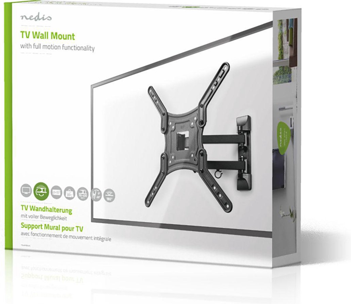 Nedis TVWM1530BK - Muurmontage voor TV (full-motion) - Zwart