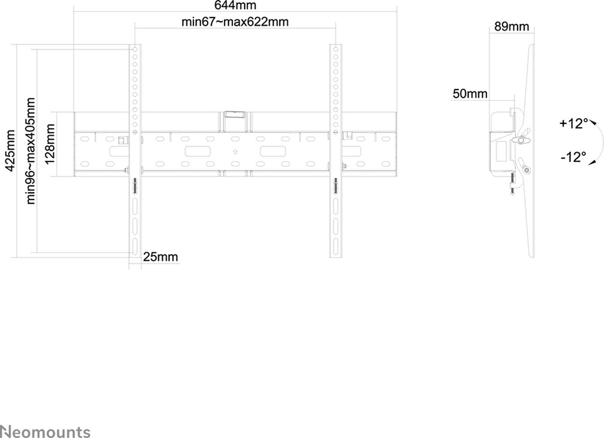 Neomounts by Newstar Neomounts LFD-W2640MP - TV wandsteun - Zwart