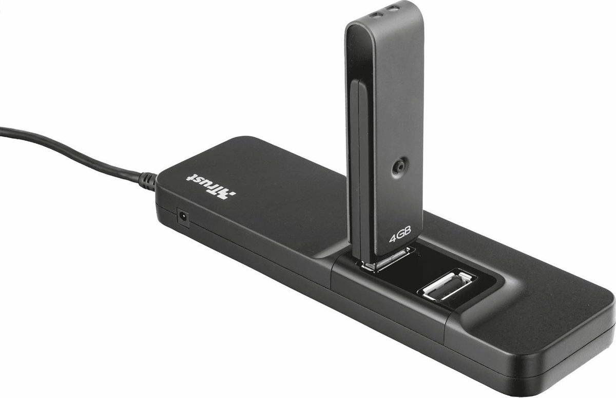 Trust OILA 7 Port USB 2.0 Hub - Hub - Zwart