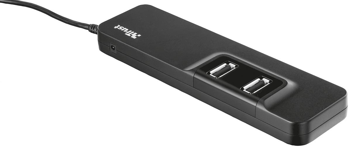 Trust OILA 7 Port USB 2.0 Hub - Hub - Zwart