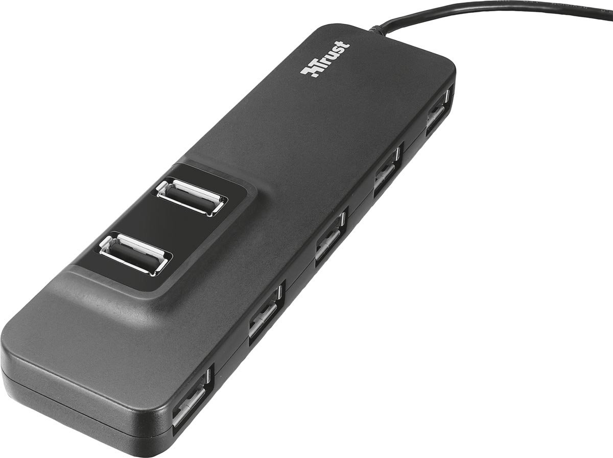 Trust OILA 7 Port USB 2.0 Hub - Hub - Zwart