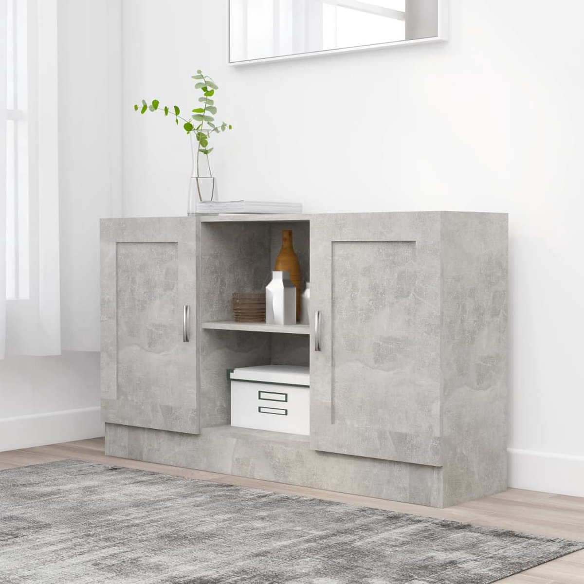 Vidaxl Dressoir 120x30,5x70 Cm Spaanplaat Beton - Gris