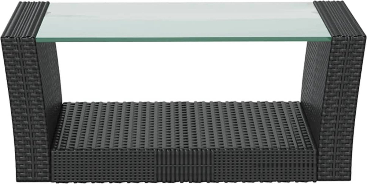 Vidaxl 16-delige Loungeset Met Kussens Poly Rattan - Zwart