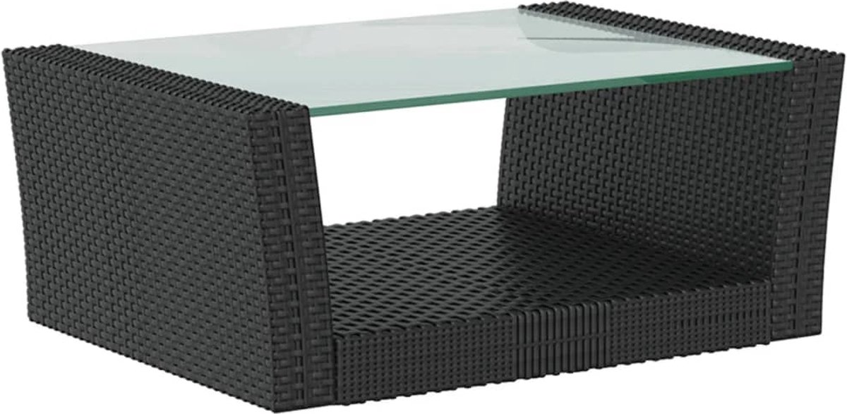 Vidaxl 16-delige Loungeset Met Kussens Poly Rattan - Zwart