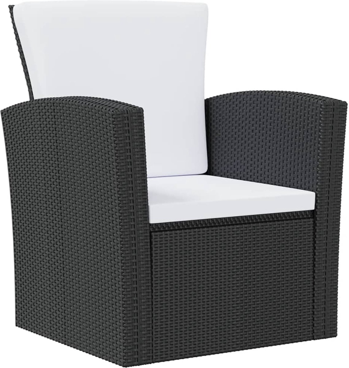 Vidaxl 16-delige Loungeset Met Kussens Poly Rattan - Zwart