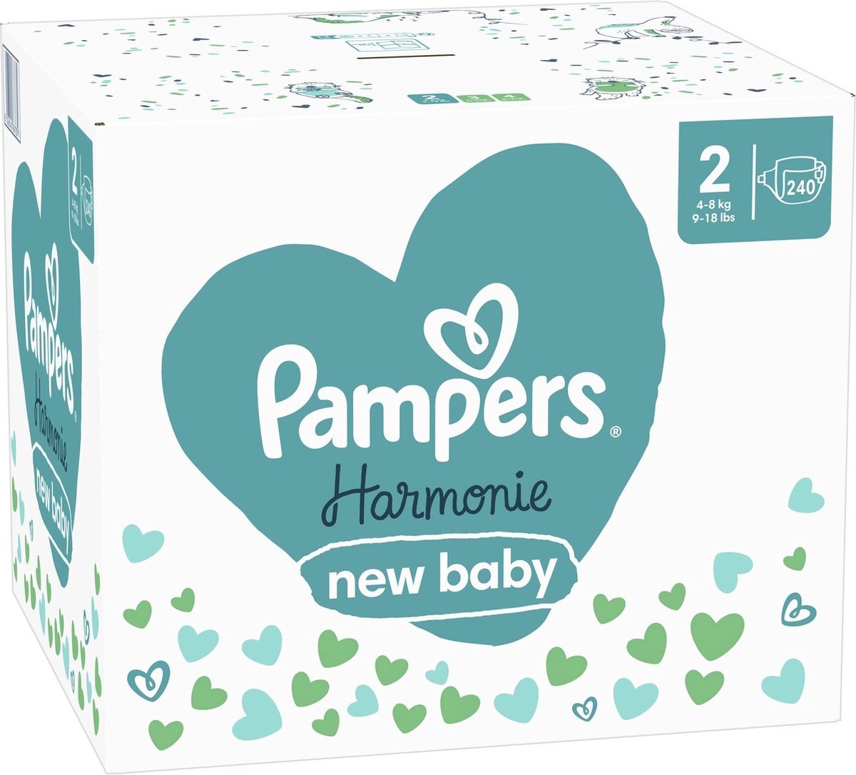 Pampers - Harmonie - Maat 2 - Mega Maandbox - 480 Stuks - 4/8 Kg