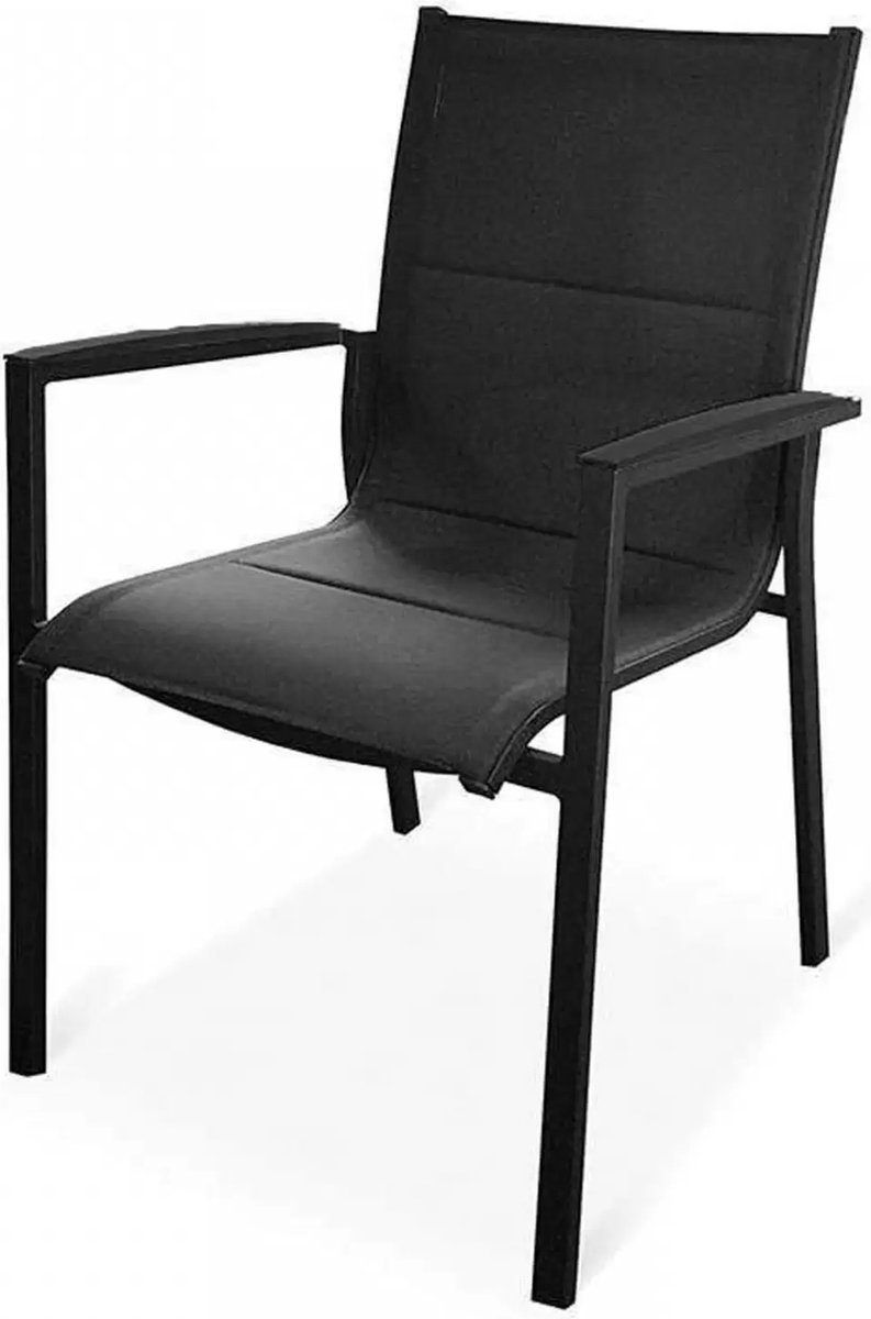 Tierra Outdoor Foxx Stockable Chair Antraciet / Aluminium - Zwart