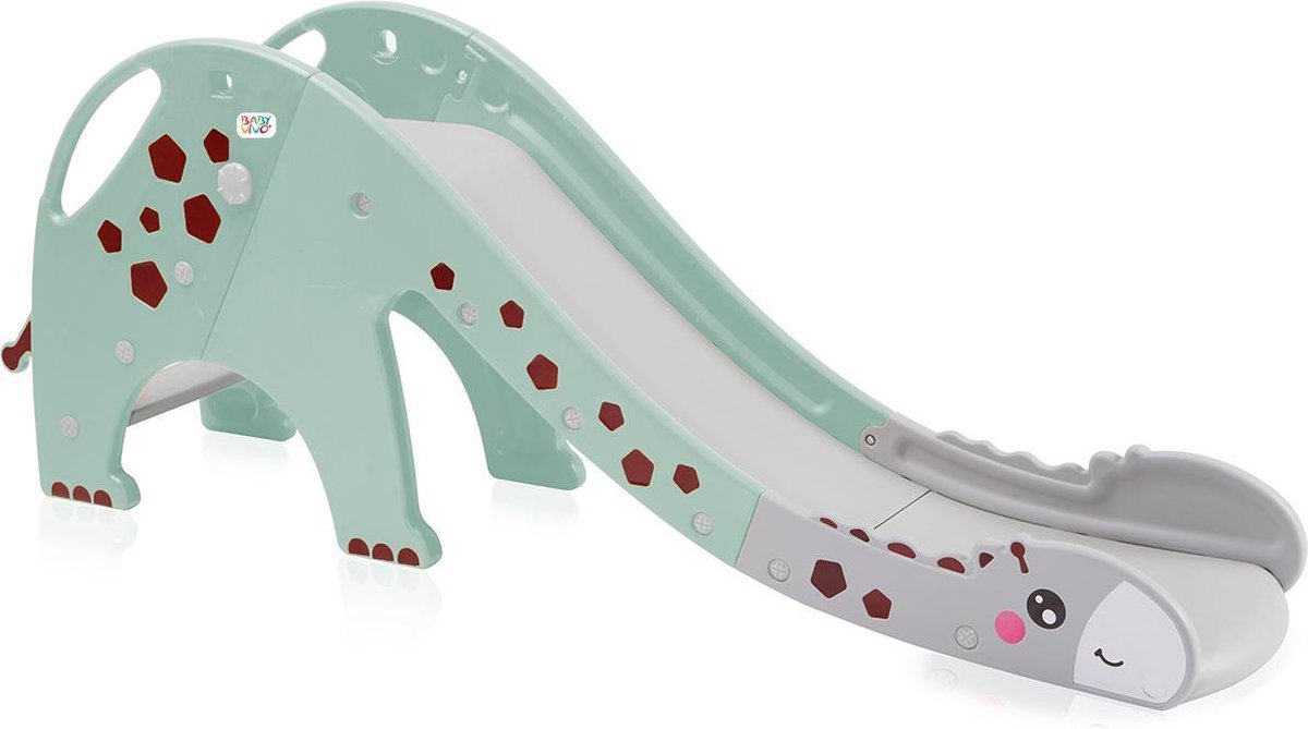 Kinderglijbaan Giraffe In Zachte Mint Kleur