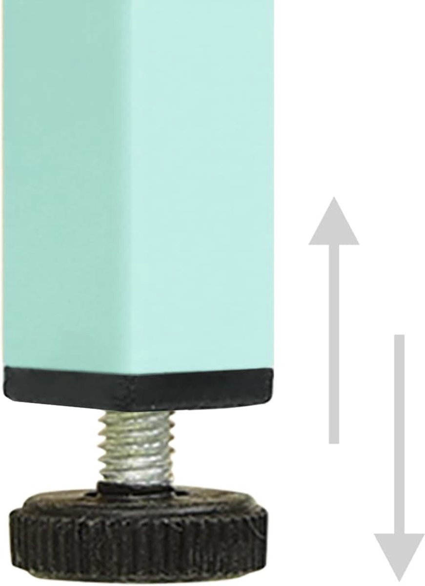 Vidaxl Nachtkastje 35x35x51 Cm Staal Mintkleurig - Blauw