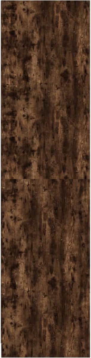 Vidaxl Kledingkast 100x50x200 Cm Bewerkt Hout Gerookt Eikenkleurig - Bruin