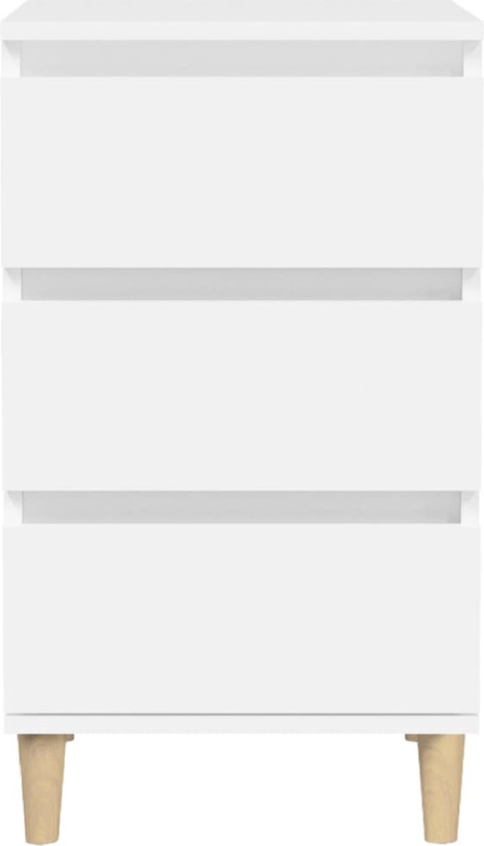 Vidaxl Nachtkastje 40x35x70 Cm Bewerkt Hout Wit
