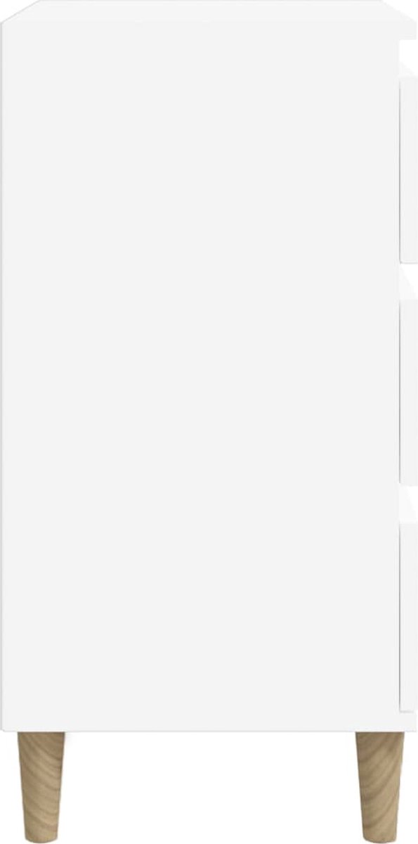 Vidaxl Nachtkastje 40x35x70 Cm Bewerkt Hout Wit
