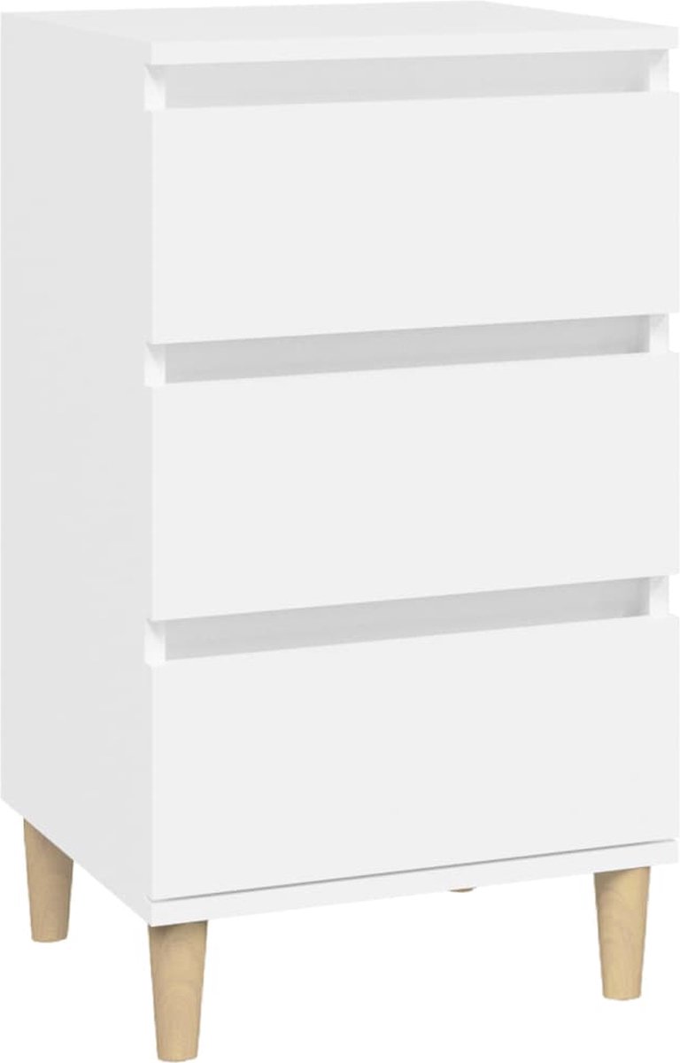 Vidaxl Nachtkastje 40x35x70 Cm Bewerkt Hout Wit