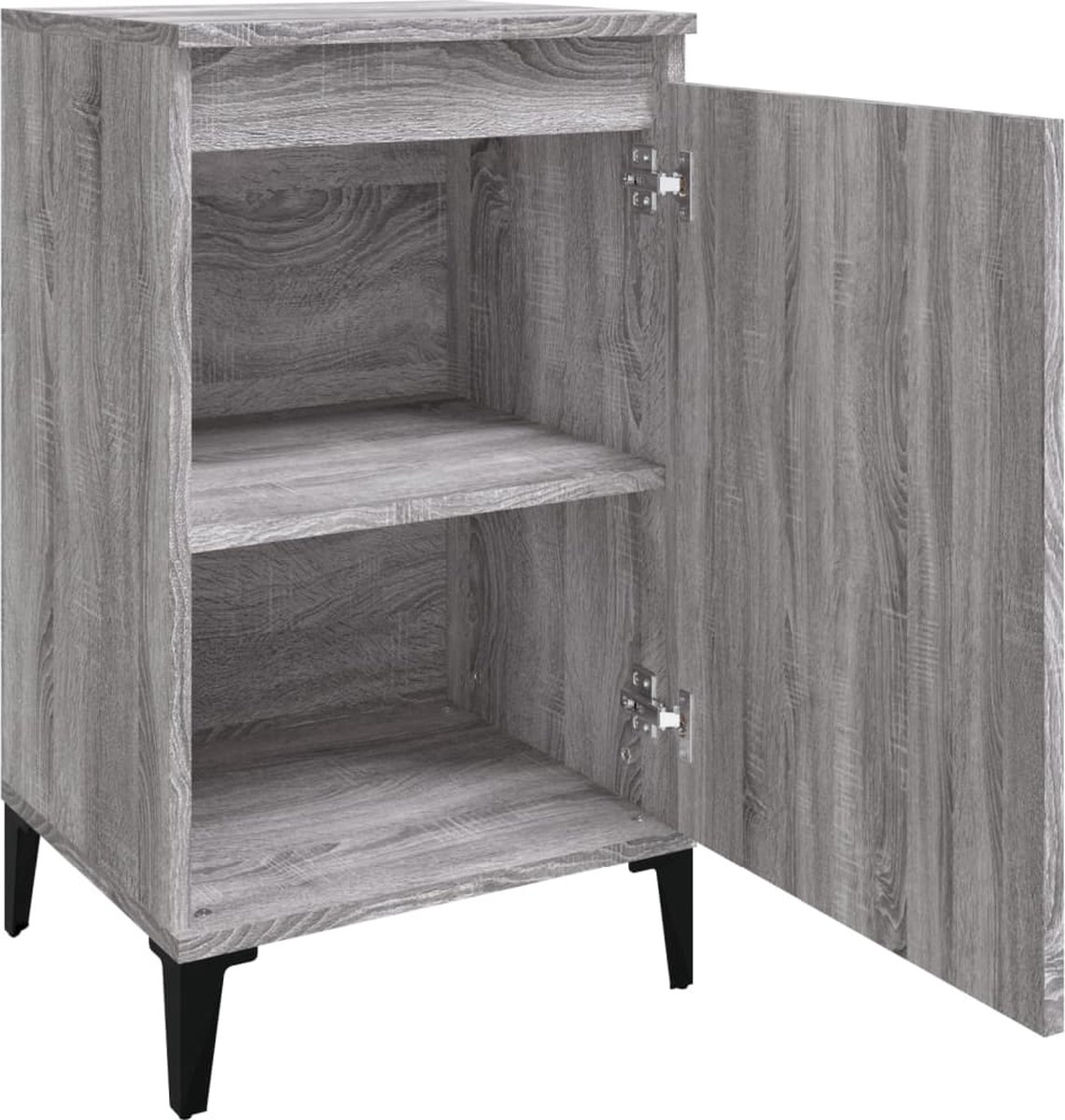 Vidaxl Nachtkastjes 2 St 40x35x70 Cm Bewerkt Hout Sonoma Eiken - Grijs