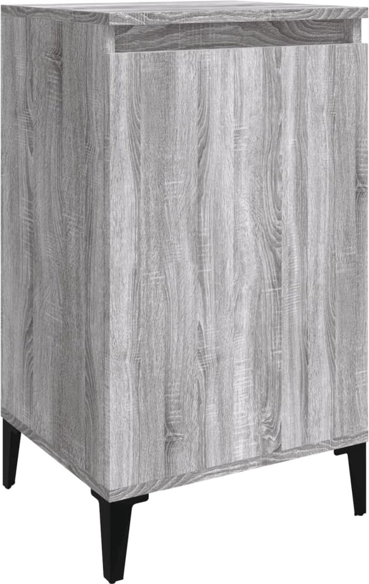 Vidaxl Nachtkastjes 2 St 40x35x70 Cm Bewerkt Hout Sonoma Eiken - Grijs