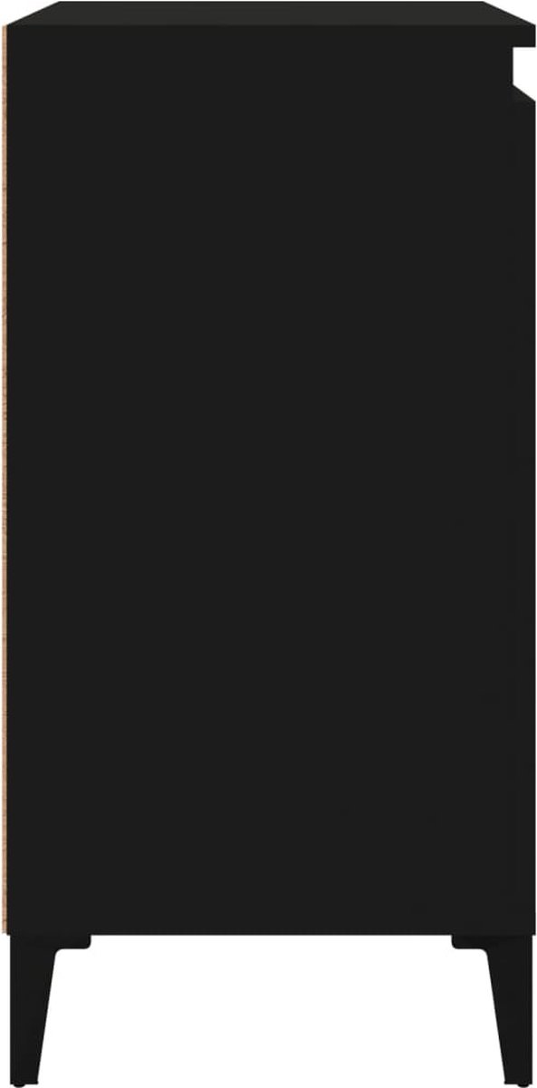 Vidaxl Nachtkastje 40x35x70 Cm Bewerkt Hout - Zwart