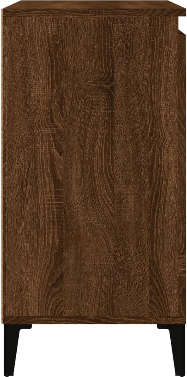 Vidaxl Nachtkastjes 2 St 40x35x70 Cm Bewerkt Houteikenkleurig - Bruin