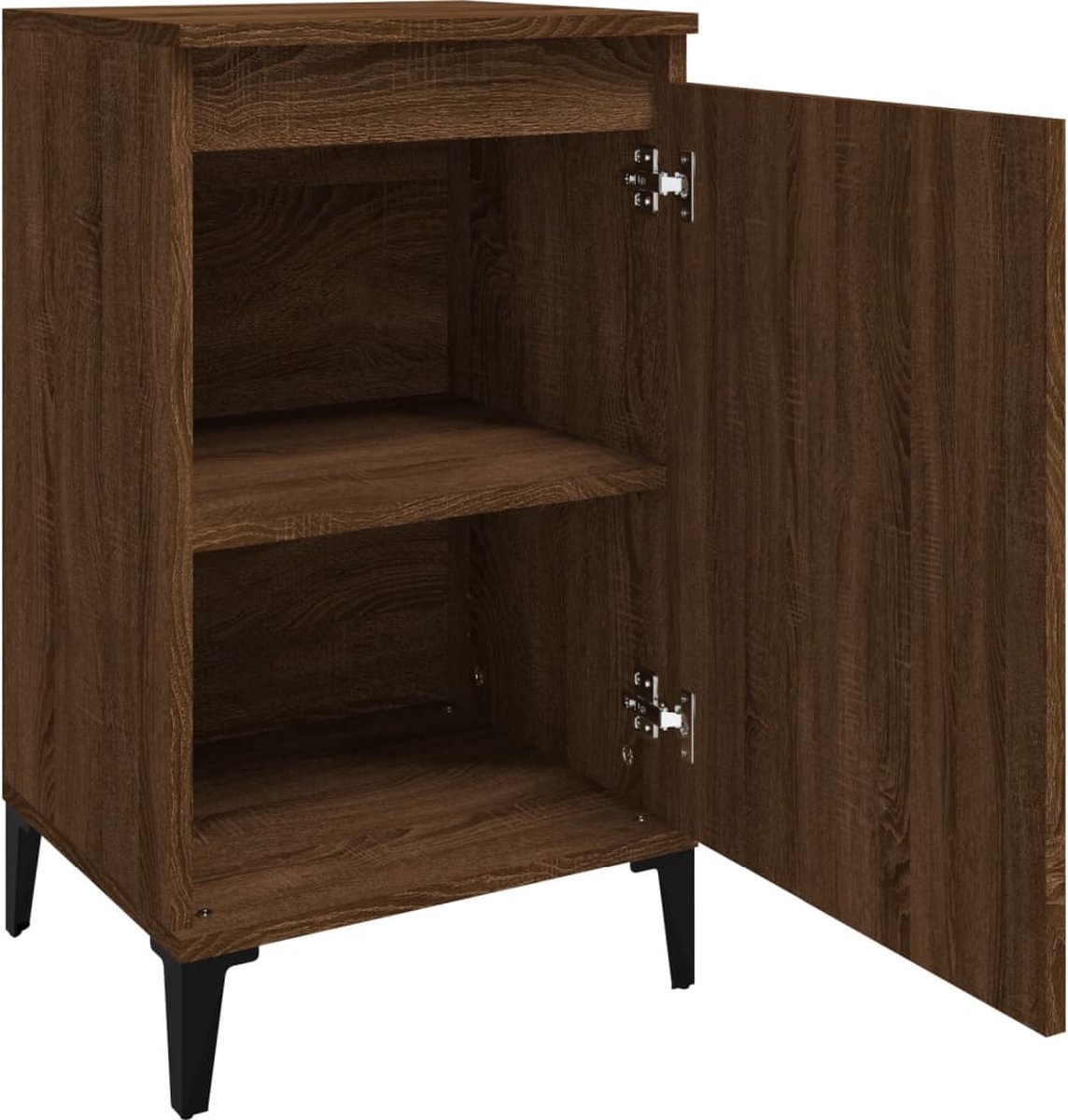 Vidaxl Nachtkastjes 2 St 40x35x70 Cm Bewerkt Houteikenkleurig - Bruin