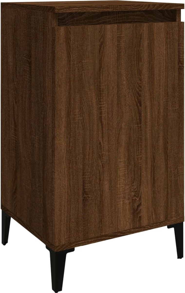 Vidaxl Nachtkastjes 2 St 40x35x70 Cm Bewerkt Houteikenkleurig - Bruin
