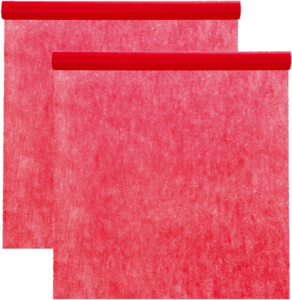 Santex Feest Tafelkleed Op Rol - 2x 120 Cm X 10 M - Non Woven Polyester - Feesttafelkleden - Rood