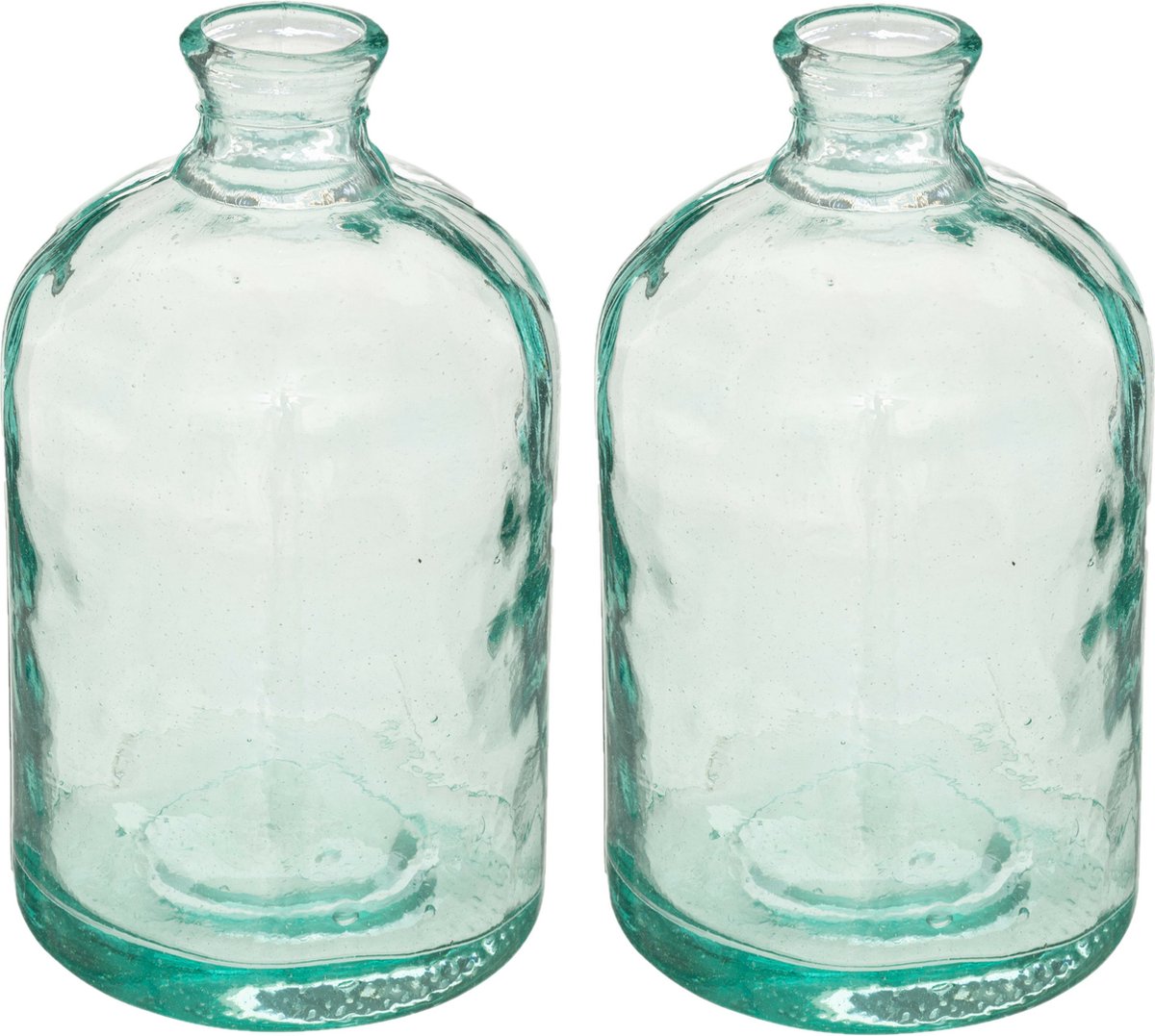 Bloemenvaas - 2x - Apotheker Fles Model - Transparant - Glas - H32 X D18 Cm - Vazen