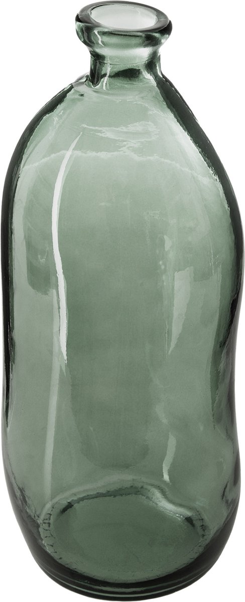 Atmosphera Bloemenvaas Organische Fles Vorm Transparant - Glas - H51 X D23 Cm - Vazen - Verde