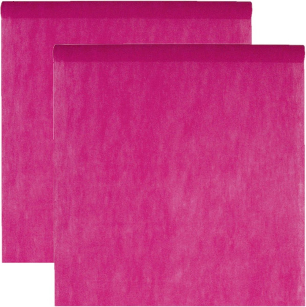 Santex Feest Tafelkleed Op Rol - 2x - Fuchsia - 120 Cm X 10 M - Non Woven Polyester - Feesttafelkleden - Roze