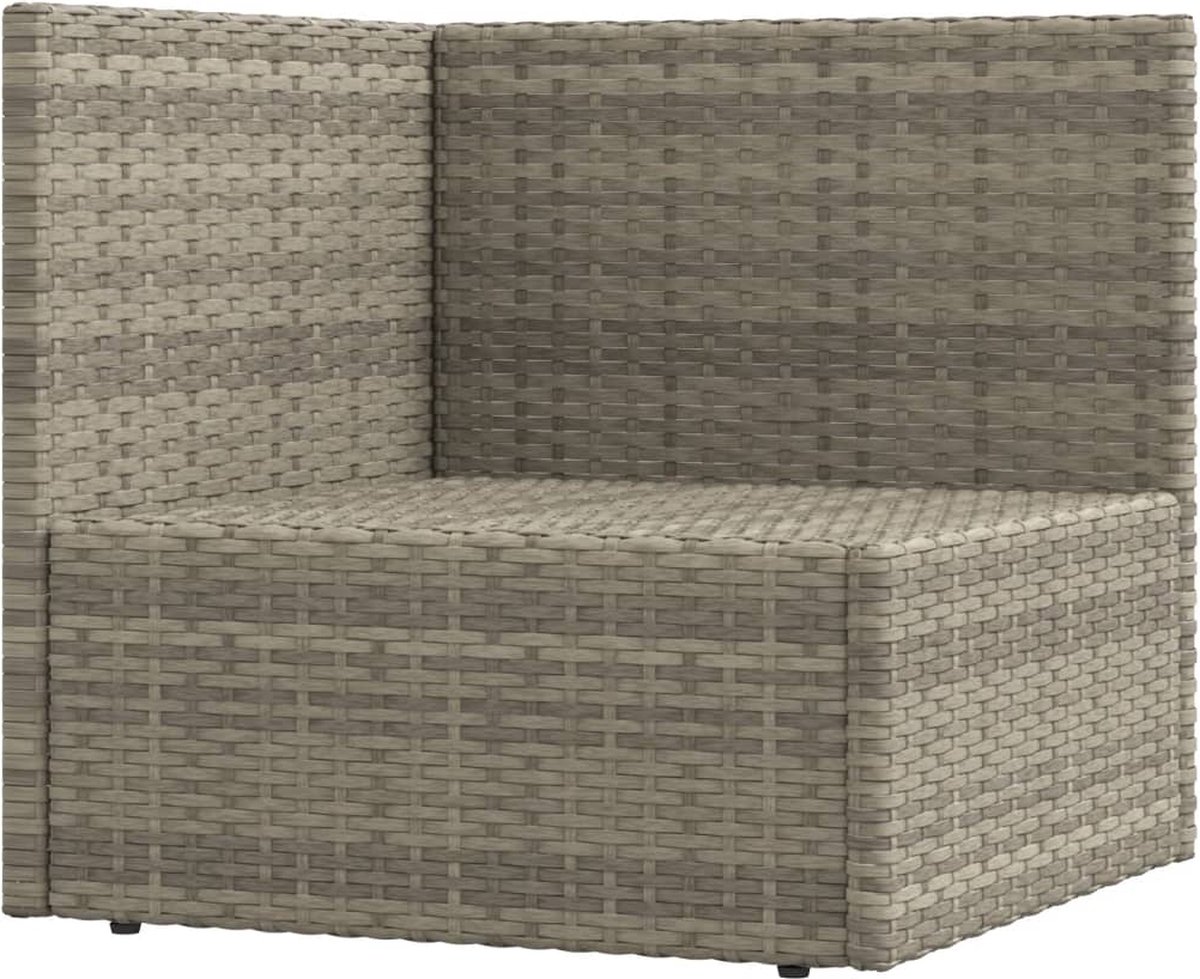 Vidaxl 6-delige Loungeset Met Kussens Poly Rattan - Grijs