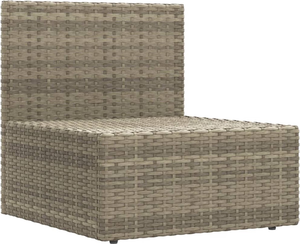 Vidaxl 6-delige Loungeset Met Kussens Poly Rattan - Grijs
