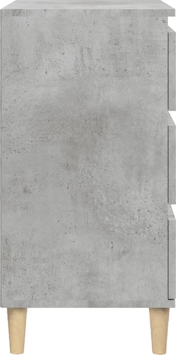 Vidaxl Nachtkastje 40x35x70 Cm Bewerkt Hout Beton - Grijs