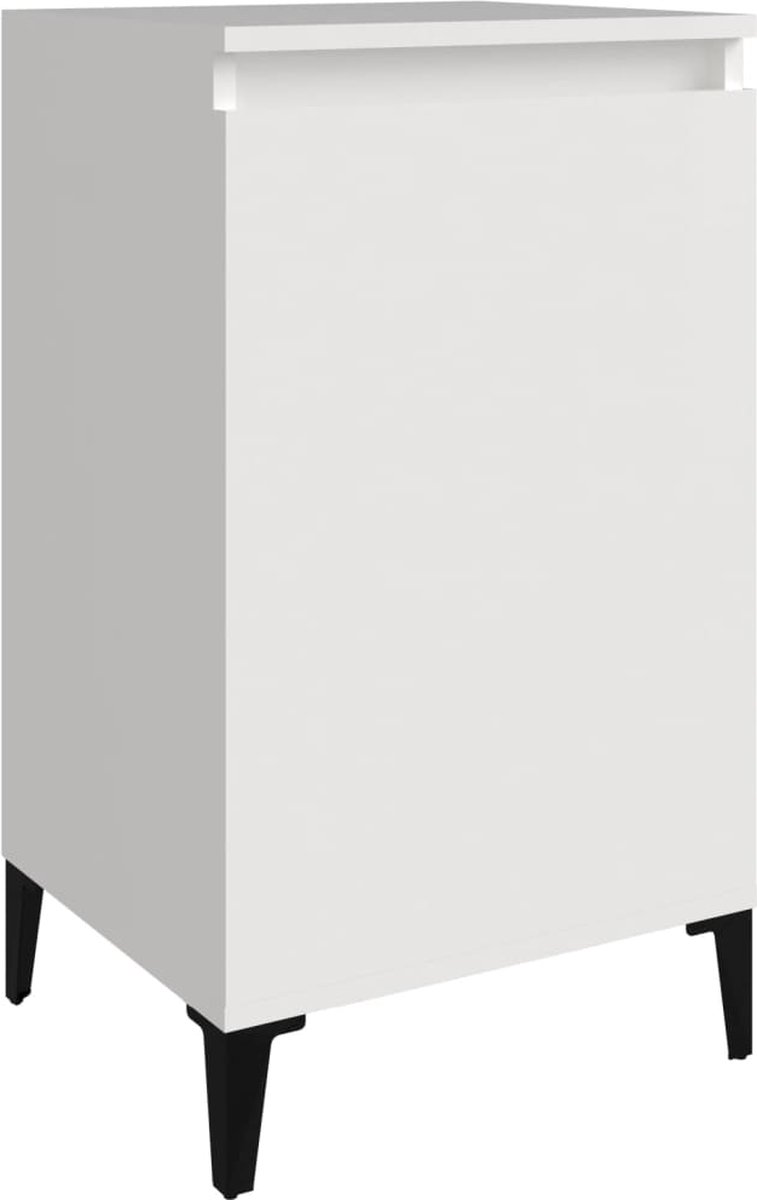 Vidaxl Nachtkastjes 2 St 40x35x70 Cm Bewerkt Hout Hoogglans Wit