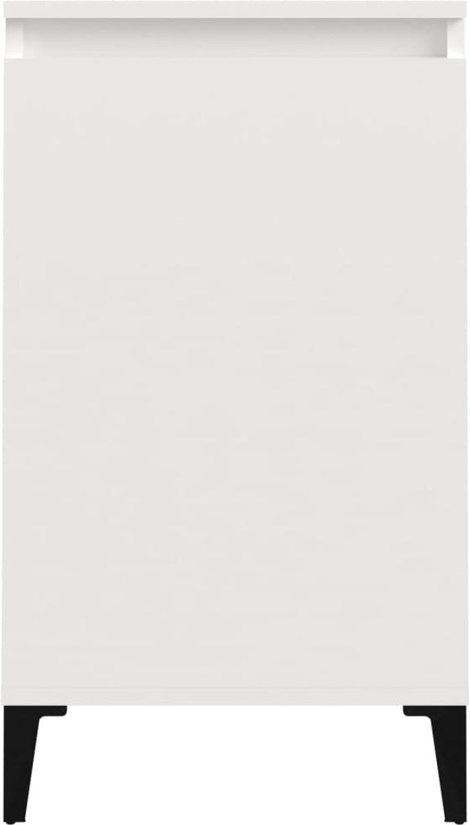 Vidaxl Nachtkastjes 2 St 40x35x70 Cm Bewerkt Hout Hoogglans Wit