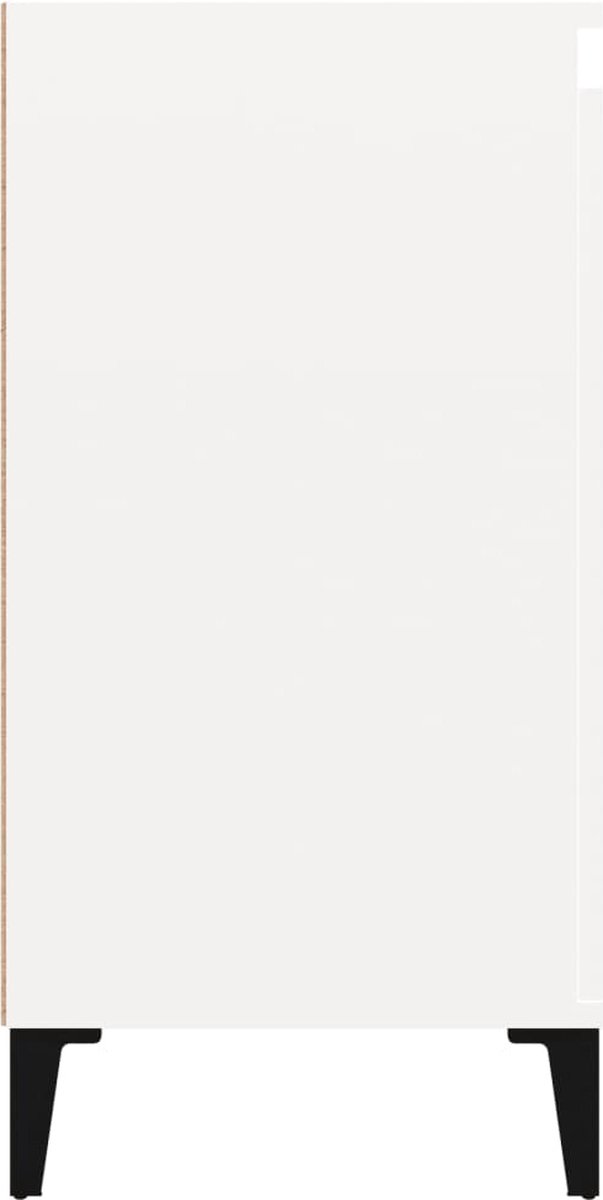 Vidaxl Nachtkastjes 2 St 40x35x70 Cm Bewerkt Hout Hoogglans Wit