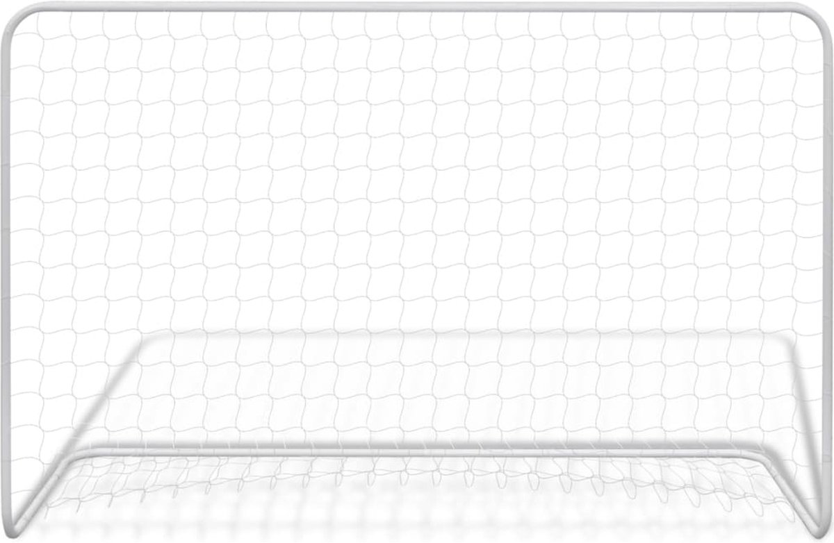 Vidaxl Voetbaldoelen 2 St Met Netten 182x61x122 Cm Staal Wit