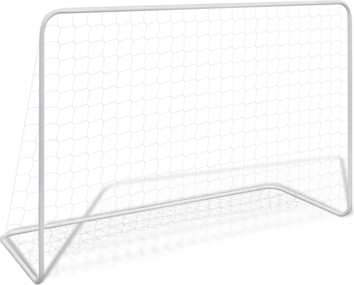 Vidaxl Voetbaldoelen 2 St Met Netten 182x61x122 Cm Staal Wit