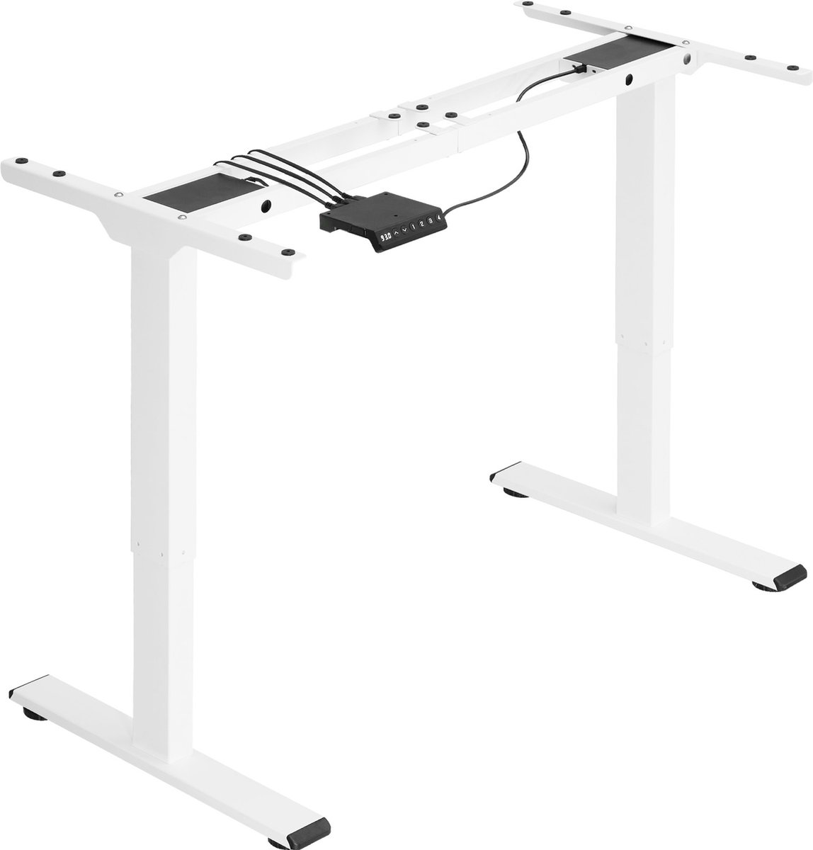 Tectake - Elektrisch Zit Sta Bureau - Verstelbaar Tafelframe Melville Wit 404310