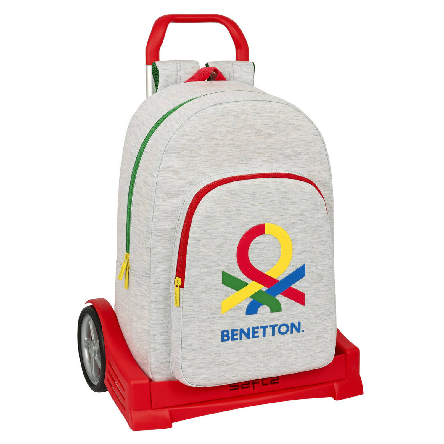 Benetton Schoolrugzak Met Wielen Pop (30 X 46 X 14 Cm) - Grijs