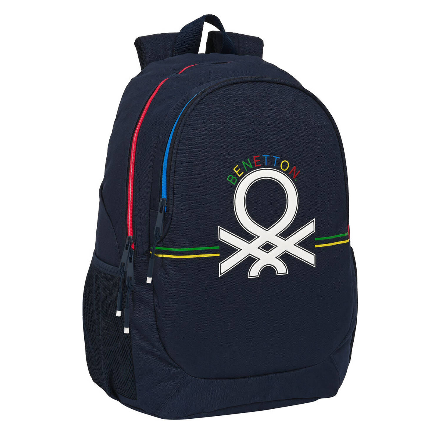 Benetton Schoolrugzak Sixties Marine (32 X 44 X 16 Cm) - Blauw