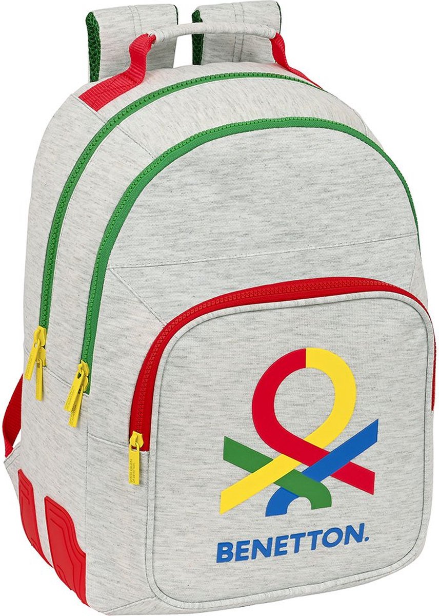 Benetton Schoolrugzak Pop (32 X 42 X 15 Cm) - Grijs