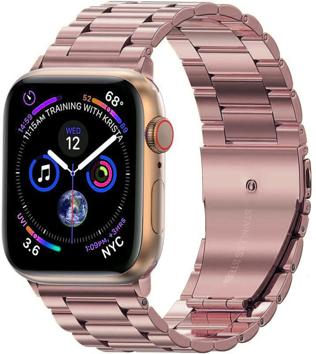 Basey Apple Watch 1-8 / Se - 38/40/41 Mm Bandje Metaal Band Smart Watch Bandje Rvs