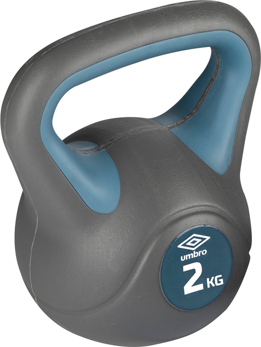 Umbro Kettlebell 2kg - Instapgewicht Vrouw - Rehabilitatie - Kunststof Gewicht - Grijs/ - Blauw