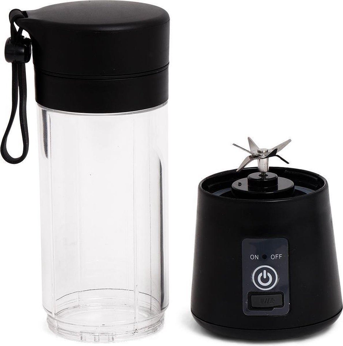 Senza Smoothie Blender To Go 380ml - Draadloos - Oplaadbaar - Voor Onderweg - Zwart