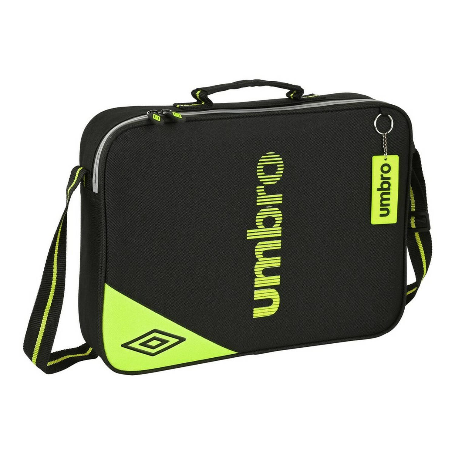 Umbro Schooltas Essentials Zwart Limoen (38 X 28 X 6 Cm)