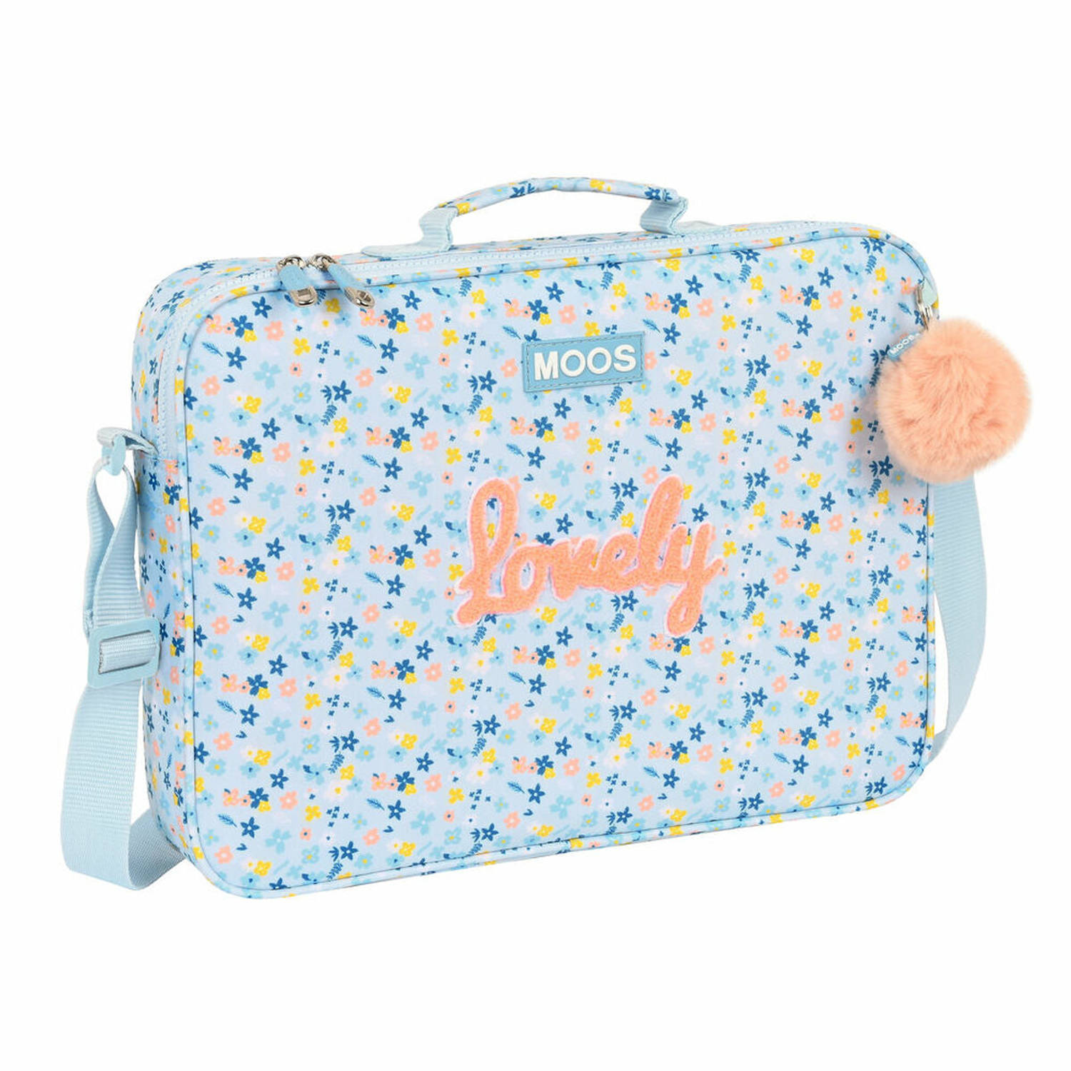 MOOS Schooltas Lovely Licht (38 X 28 X 6 Cm) - Blauw