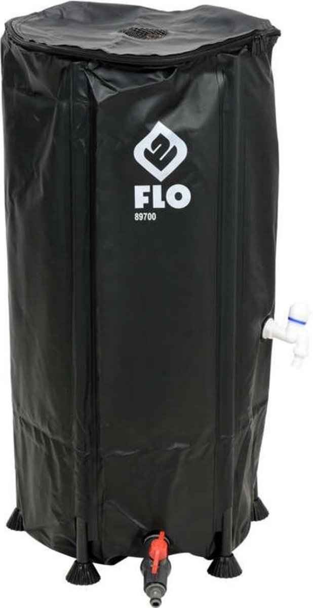 Flo Regenton Inklapbaar 100 L - Zwart