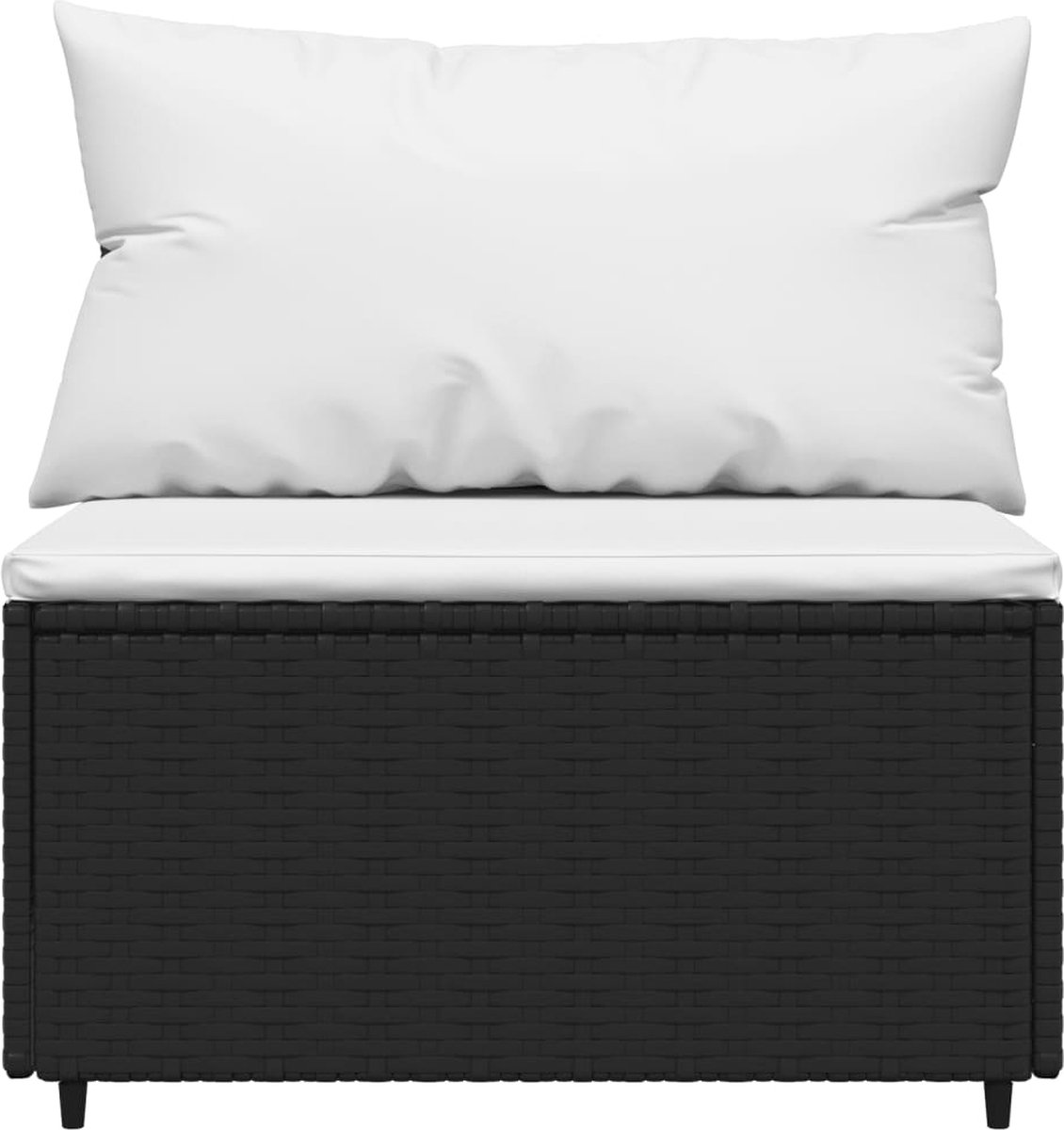 Vidaxl 4-delige Loungeset Met Kussens Poly Rattan - Zwart