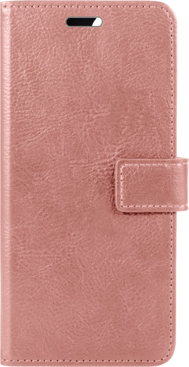 Basey Oneplus Nord Ce 2 Lite Hoesje Book Case Kunstleer Cover Hoes - Rose Goud