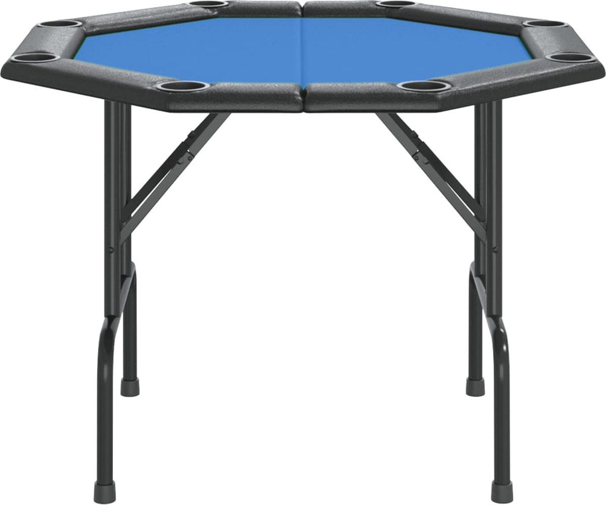 Vidaxl Pokertafelblad Voor 8 Spelers Inklapbaar 108x108x75 Cm - Blauw